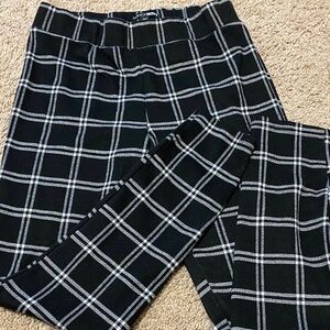 Fashion Nova Black Plaid High-Rise Leggings